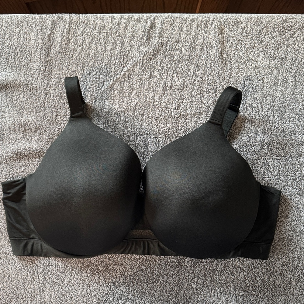 Cacique Wired Black Lightly Lined Full Coverage Bra